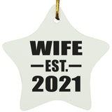 Wife Established EST. 2021 - Star Ornament