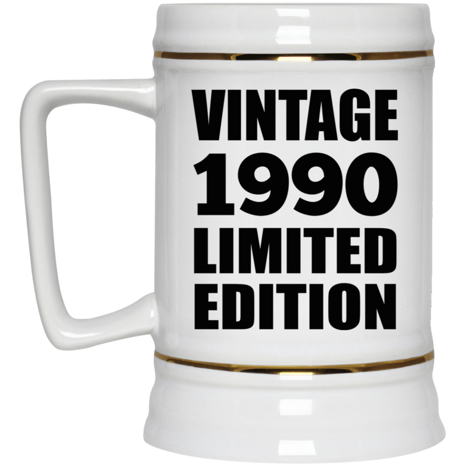 34th Birthday Vintage 1990 Limited Edition - Beer Stein