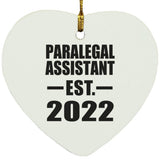 Paralegal Assistant Established EST. 2022 - Heart Ornament