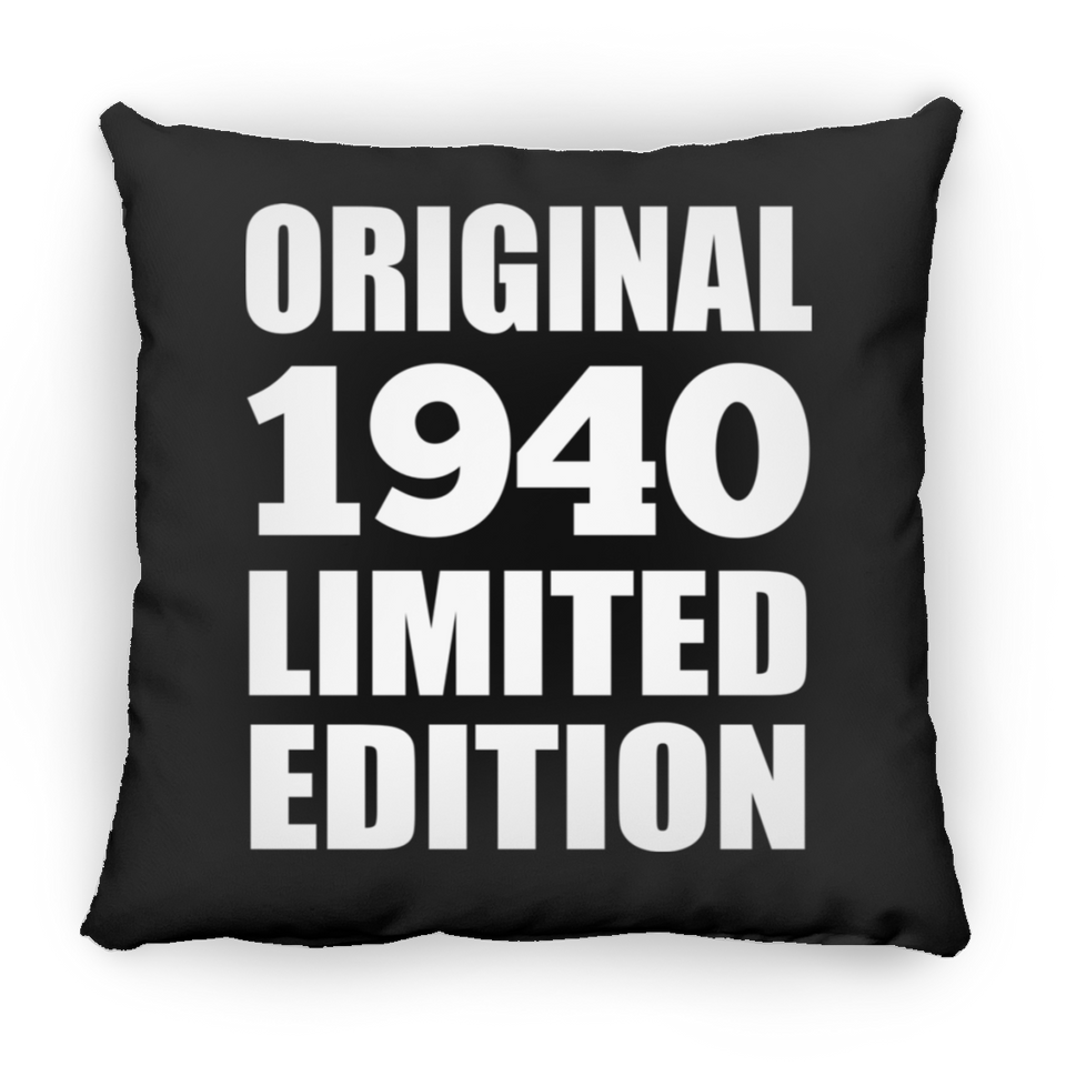 84th Birthday Original 1940 Limited Edition - Throw Pillow Black