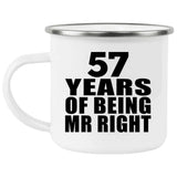 57th Anniversary 57 Years Of Being Mr Right - 12oz Camping Mug