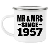 67th Anniversary Mr & Mrs Since 1957 - 12oz Camping Mug