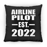 Airline Pilot Established EST. 2022 - Throw Pillow Black