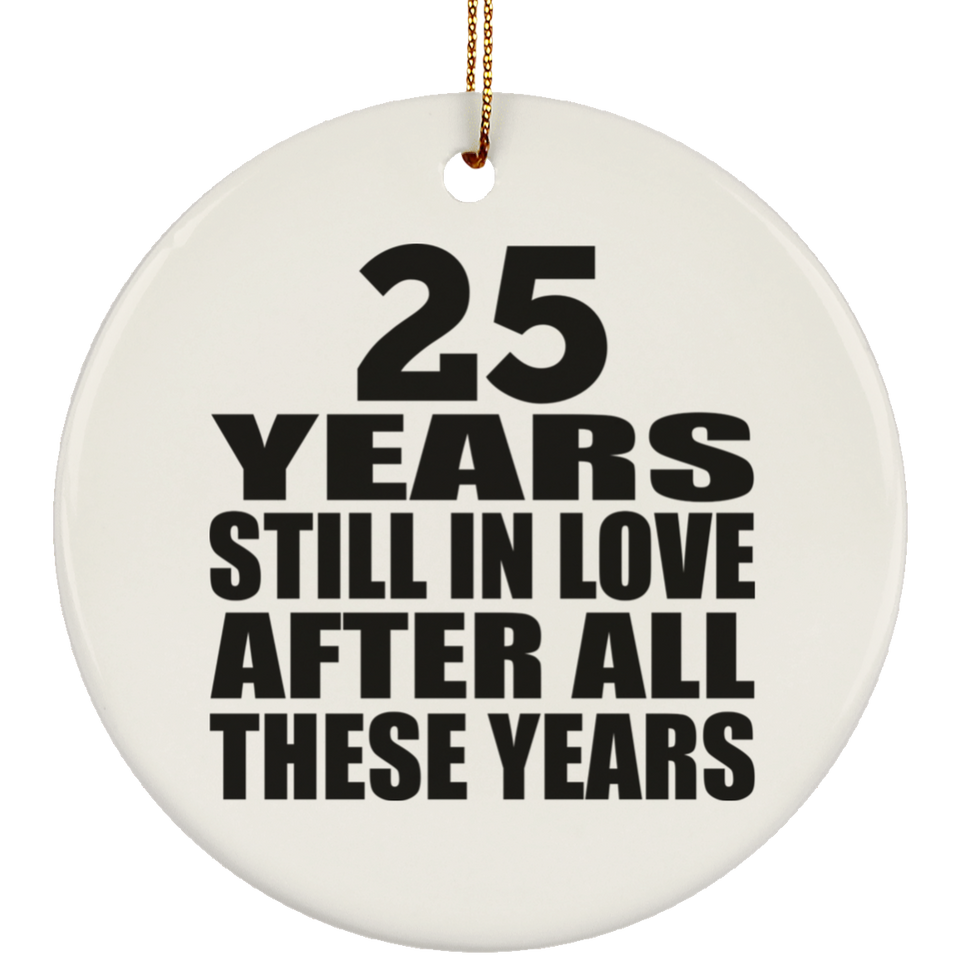 25th Anniversary 25 Years Still In Love After These Years - Circle Ornament