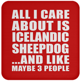 All I Care About Is Icelandic Sheepdog - Drink Coaster