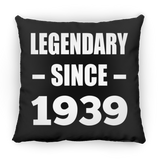 85th Birthday Legendary Since 1939 - Throw Pillow Black