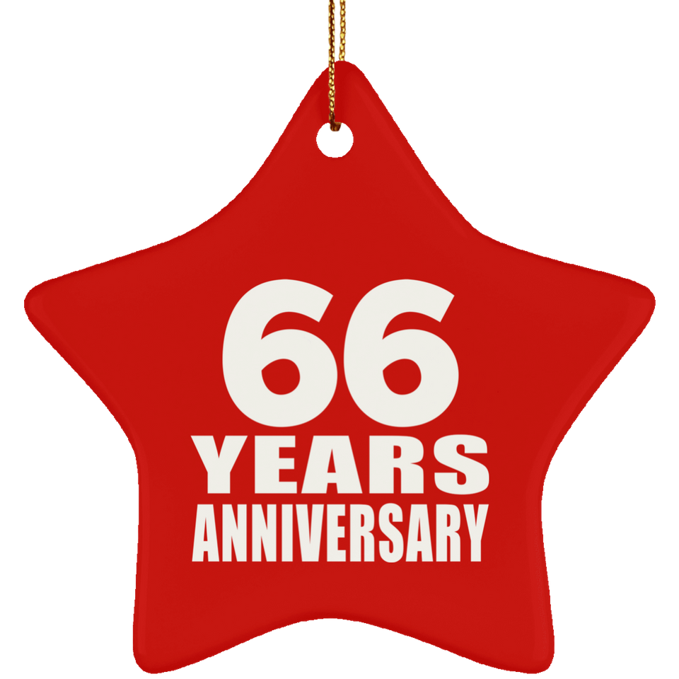 66th Anniversary 66 Years - Star Ornament