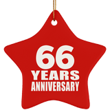 66th Anniversary 66 Years - Star Ornament