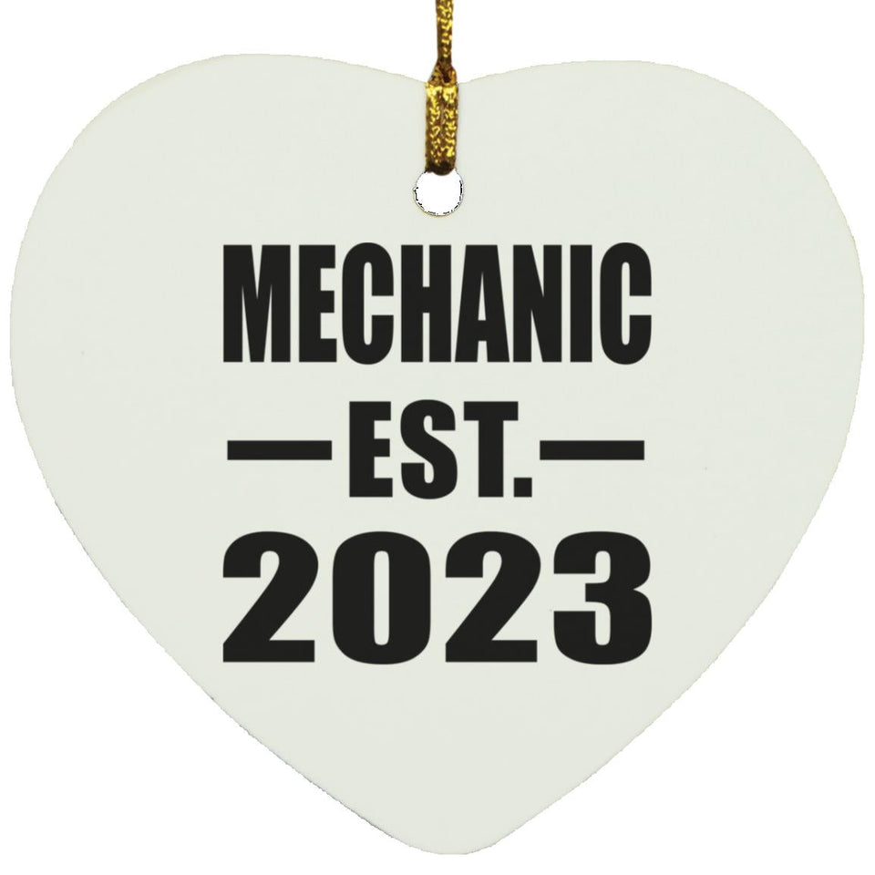 Mechanic Established EST. 2023 - Heart Ornament