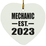 Mechanic Established EST. 2023 - Heart Ornament