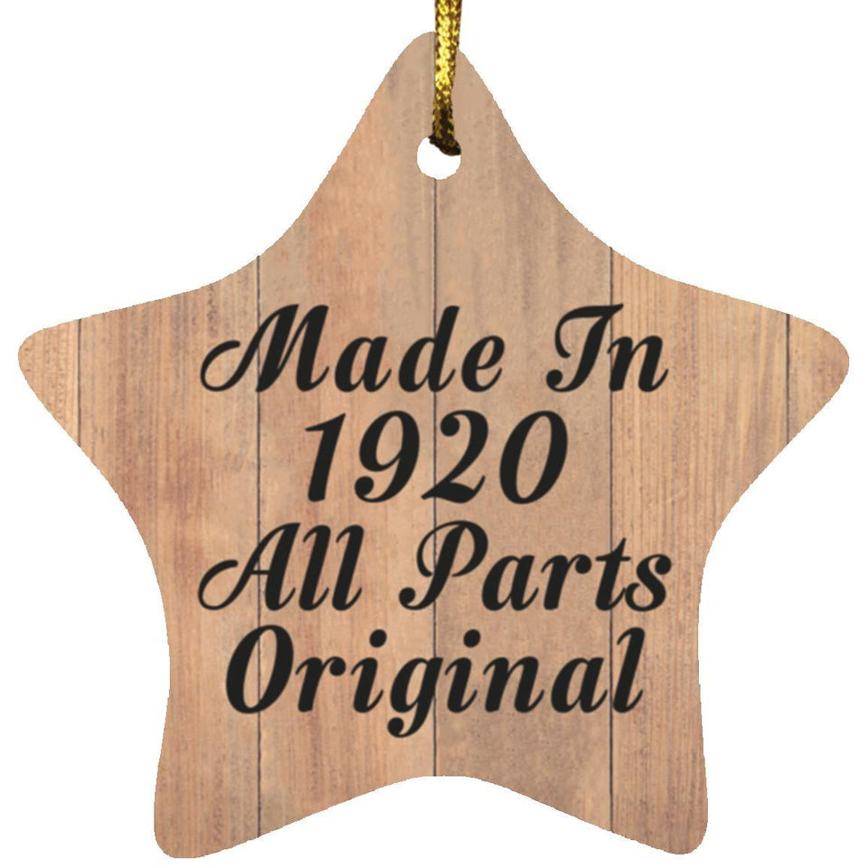 104th Birthday Made In 1920 All Parts Original - Star Ornament C