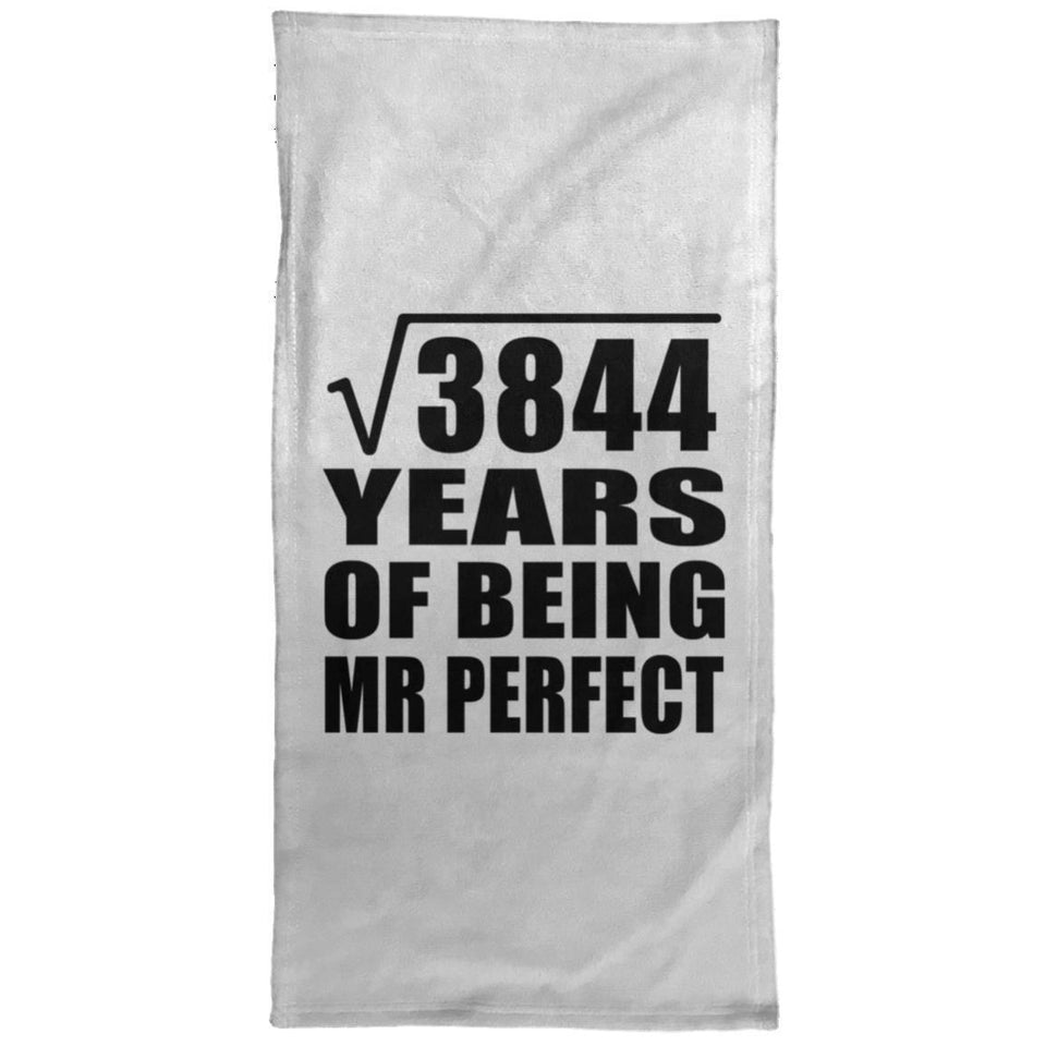 62nd Anniversary Square Root of 3844 Years of Mr Perfect - Hand Towel