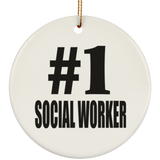 Number One #1 Social Worker - Circle Ornament