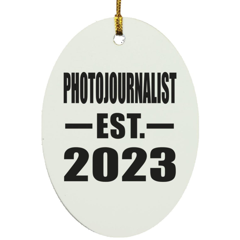 Photojournalist Established EST. 2023 - Oval Ornament