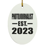 Photojournalist Established EST. 2023 - Oval Ornament