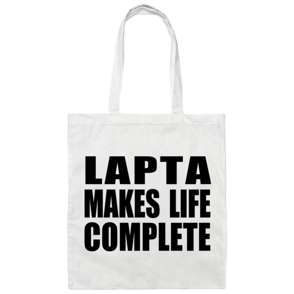 Lapta Makes Life Complete - Tote Bag White