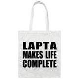 Lapta Makes Life Complete - Tote Bag White