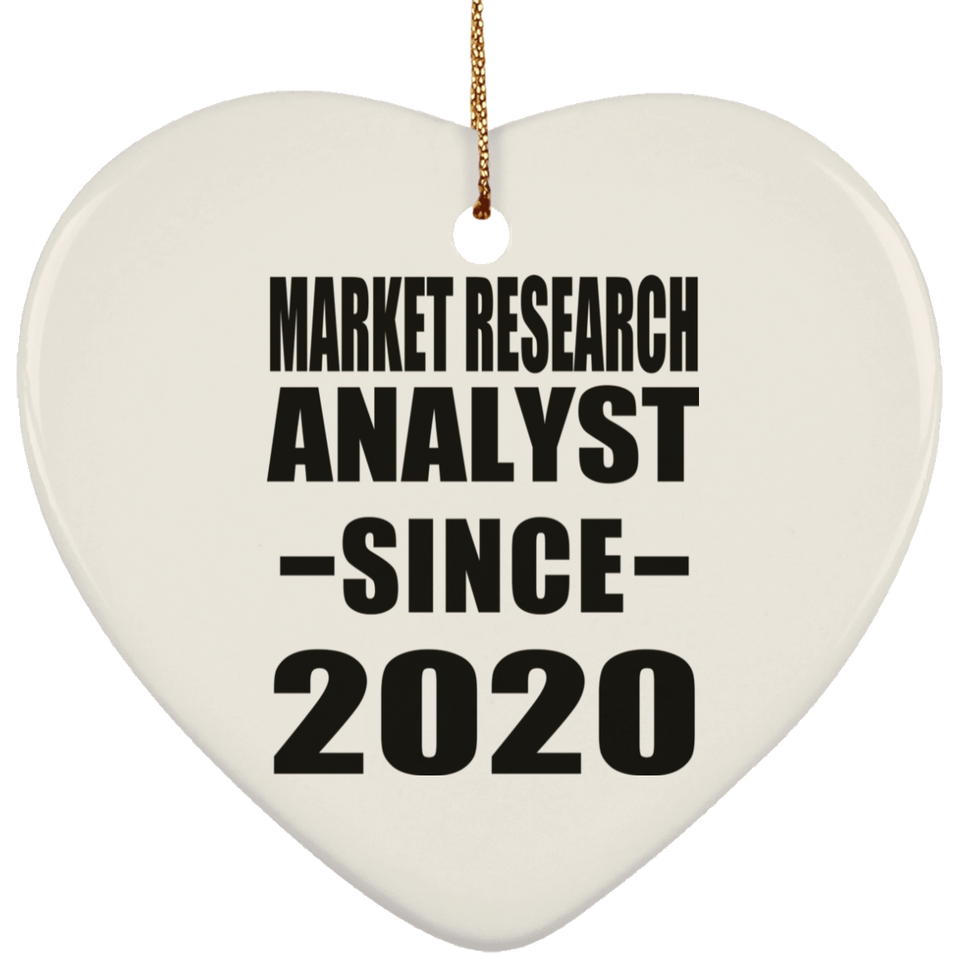 Market Research Analyst Since 2020 - Heart Ornament