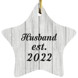 Husband Established Est. 2022 - Star Ornament F
