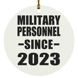 Military Personnel Since 2023 - Circle Ornament