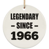 58th Birthday Legendary Since 1966 - Circle Ornament