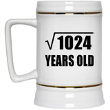 32nd Birthday Square Root of 1024 Years Old - Beer Stein