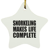 Snorkeling Makes Life Complete - Star Ornament