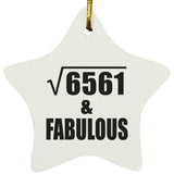 81st Birthday Square Root of 6561 & Fabulous - Star Ornament