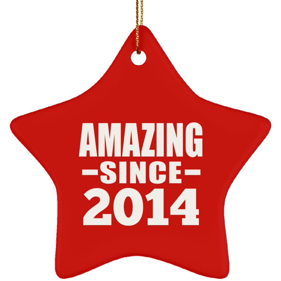10th Birthday Amazing Since 2014 - Star Ornament