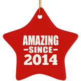10th Birthday Amazing Since 2014 - Star Ornament