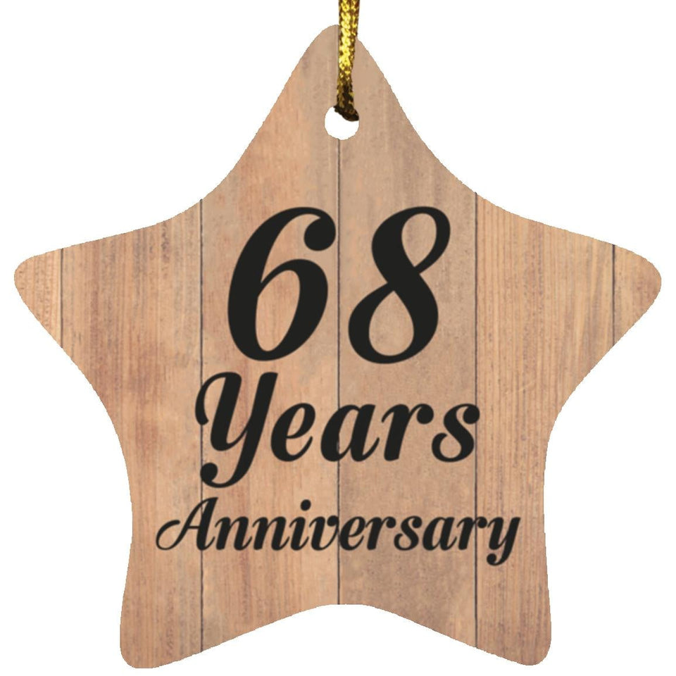 68th Anniversary 68 Years Anniversary - Star Ornament C