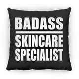 Badass Skincare Specialist - Throw Pillow Black
