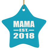 Mama Established EST. 2018 - Star Ornament