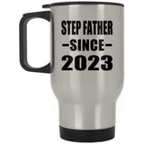 Step Father Since 2023 - Silver Travel Mug