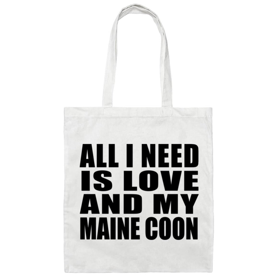All I Need Is Love And My Maine Coon - Tote Bag White