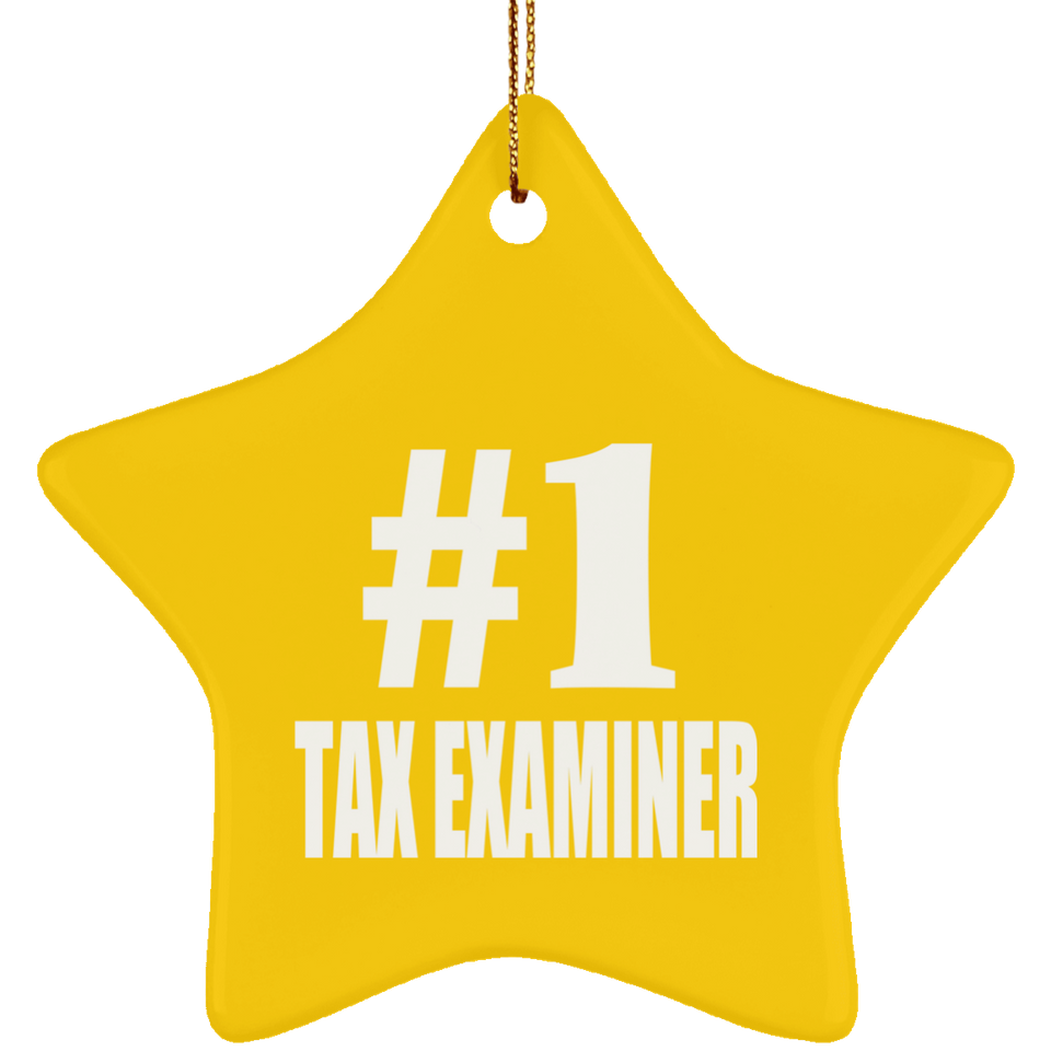 Number One #1 Tax Examiner - Star Ornament