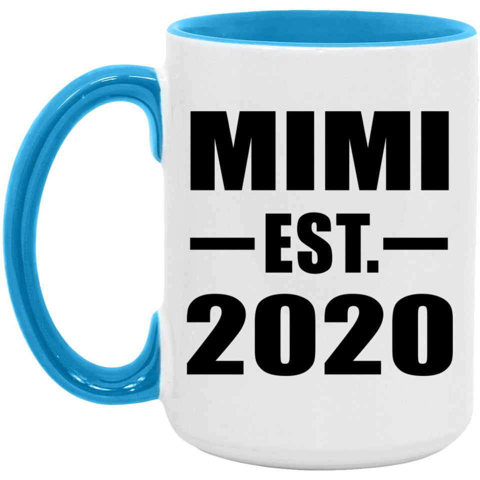 Mimi Established EST. 2020 - 15oz Accent Mug Blue