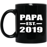 Papa Established EST. 2019 - 11oz Coffee Mug Black