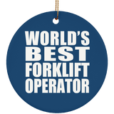 World's Best Forklift Operator - Circle Ornament