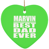 Marvin Best Dad Ever - Heart Ornament