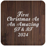 First Christmas As An Amazing Gf & Bf 2024 - Drink Coaster D