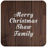 Merry Christmas Shaw Family - Drink Coaster D