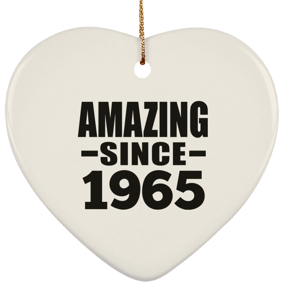 59th Birthday Amazing Since 1965 - Heart Ornament