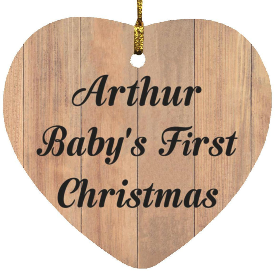 Arthur Baby's First Christmas - Heart Ornament C