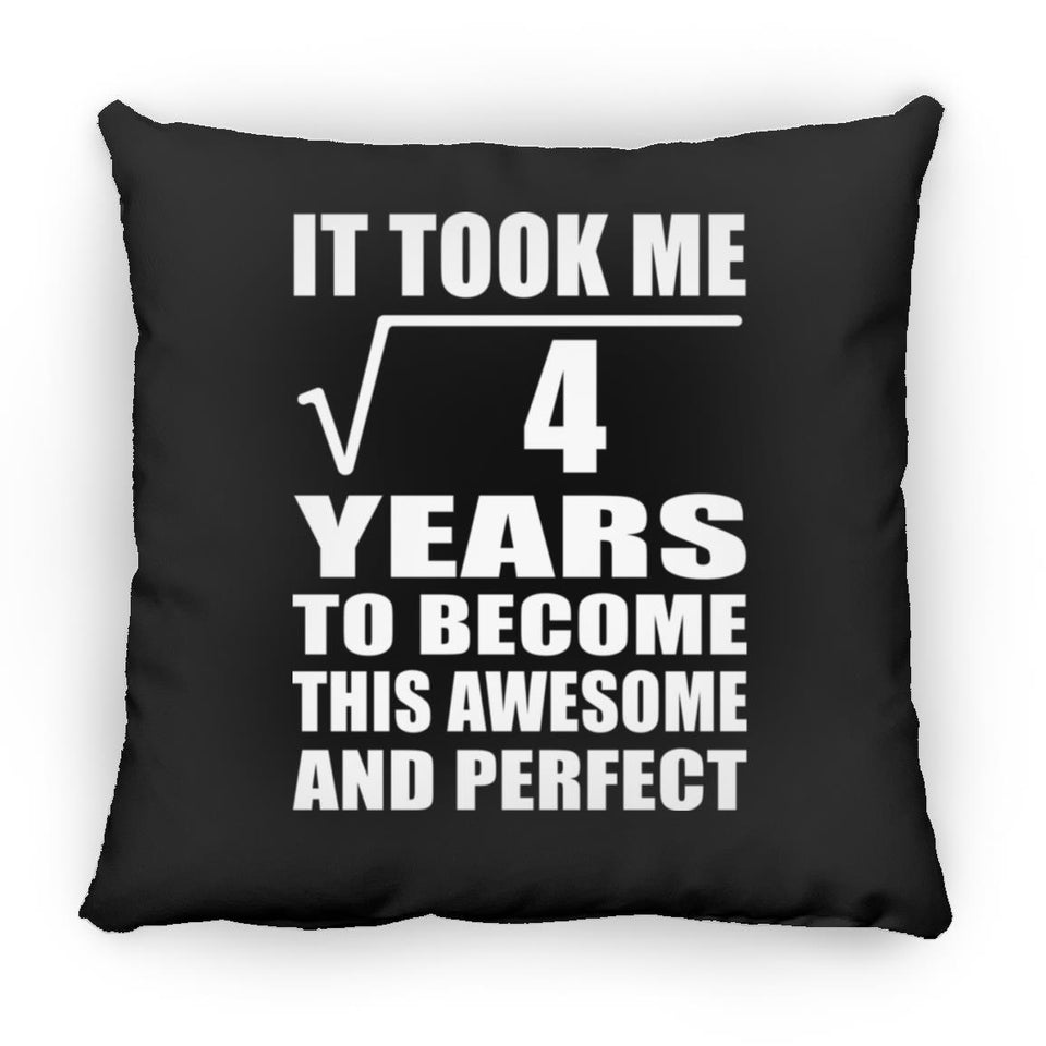 2nd Birthday Took Square Root of 4 Years To Awesome - Throw Pillow Black