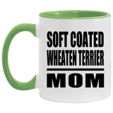 Soft Coated Wheaten Terrier Mom - 11oz Accent Mug Green