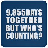 27th Anniversary 9,855 Days Together But Who's Counting - Drink Coaster