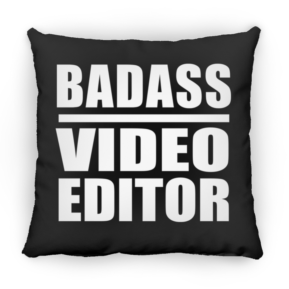 Badass Video Editor - Throw Pillow Black