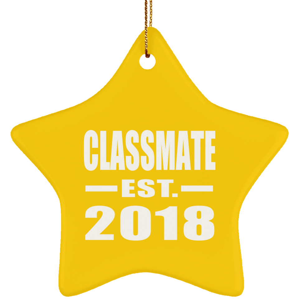 Classmate Est. 2018 - Star Ornament