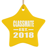 Classmate Est. 2018 - Star Ornament